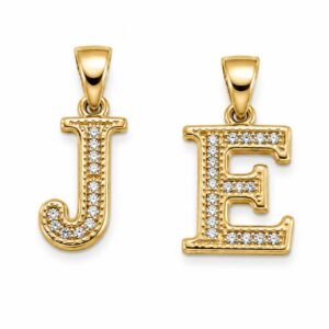 Dije Letra Pave 10k E J Weight 1.1gr