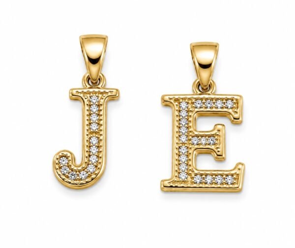 Dije Letra Pave 10k E J Weight 1.1gr