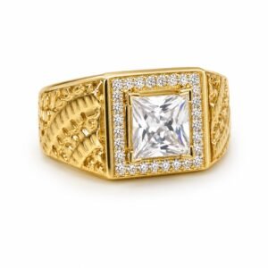 67ccea06-4fe7-4be5-13ce-08deddbe44ed.jpg Anillo Hombre Cuadrado CZ 14K Size 10.5 Weight 6.7gr