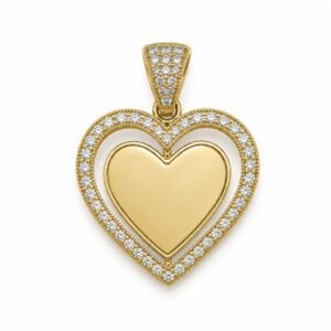 Dije Corazon Movible CZ 10k Weight 3gr