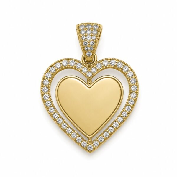 Dije Corazon Movible CZ 10k Weight 3gr