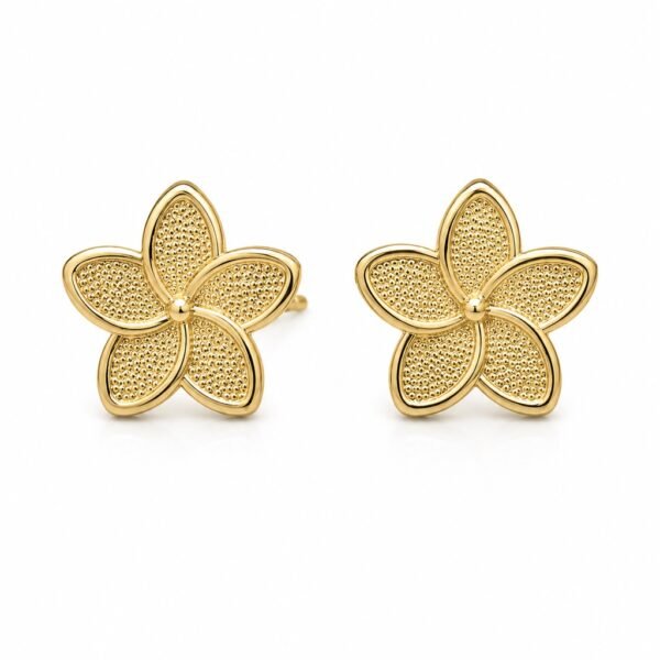 Pendientes Flor Rose 10k Weigth 1.3gr