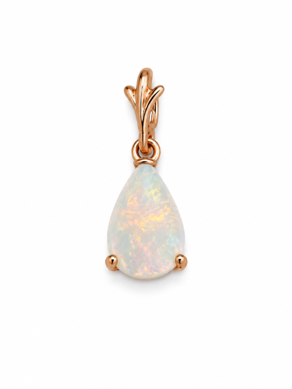 Dije Piedra Opalo Oro Rosa 14k Weight 0.5gr