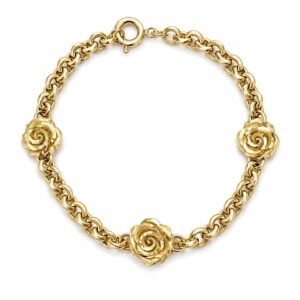 Manilla Rosa Rolo 10K Size 7 Weight 6.7gr