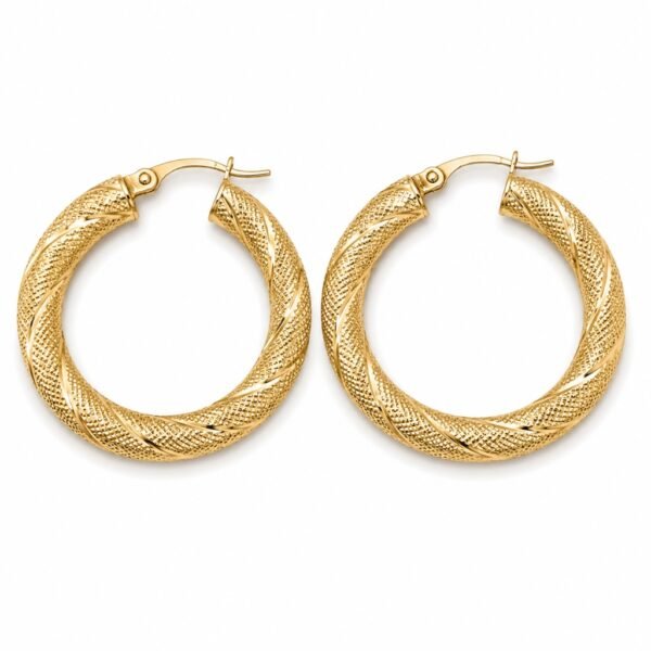 argollas Nevadas Gruesa Rose 10k Weight 4.3gr 4''