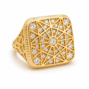 81f75910-5337-4367-13d5-08deddbe44ed.jpg Anillo Hombre Roseta 14k Size 12 Weight 15.8gr