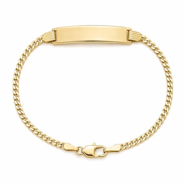 Manilla Placa Corte brillo 14k Size 6'' x 2mm Weight 3gr