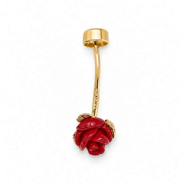 Dije Rosa Roja 10k Weight 1.1gr