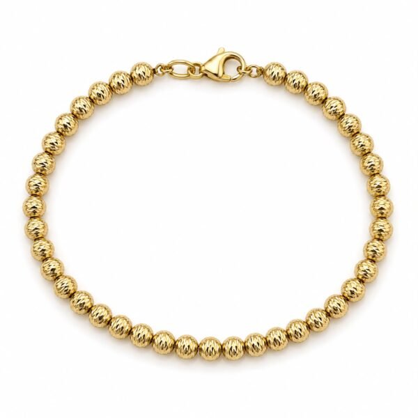 Manilla Estilo Balines Corte Diamantado 10k 7 Weight 3.1gr