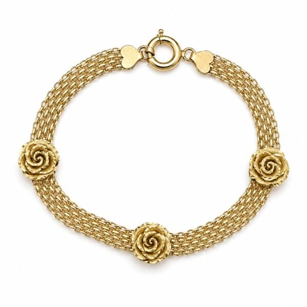 Manilla Rosa Bizmark 10k Size 7 Weight 4gr