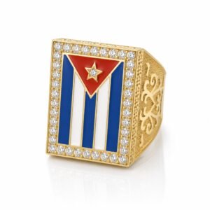 92a50443-a441-4419-a6d5-08dee0e5f60a.jpg Anillo Hombre Bandera Cuba CZ 10k Size 10 Weight 6.8gr
