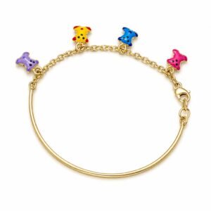 Manilla Mix Ositos 14k Size 6'' Weight 2.5gr