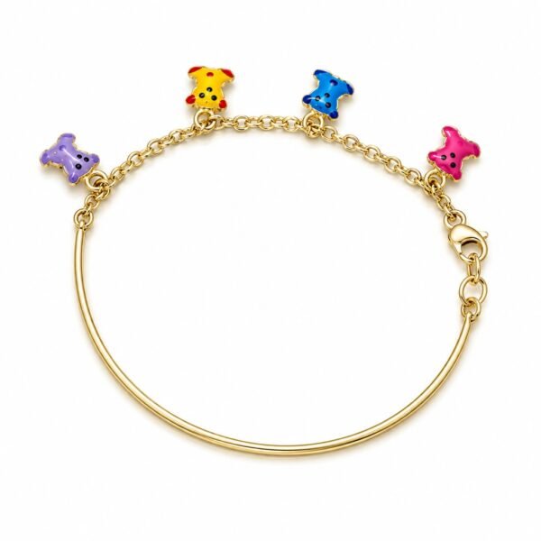 Manilla Mix Ositos 14k Size 6'' Weight 2.5gr