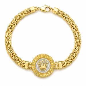 Manilla Bizantino Corona 14k Size 7.5'' Weight 11.6gr