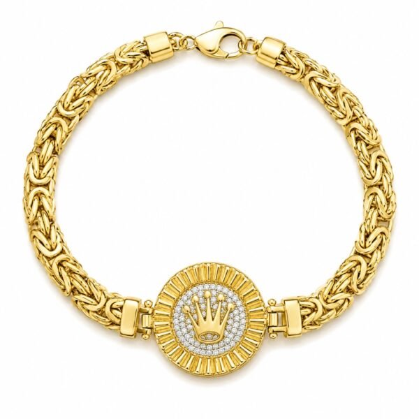 Manilla Bizantino Corona 14k Size 7.5'' Weight 11.6gr