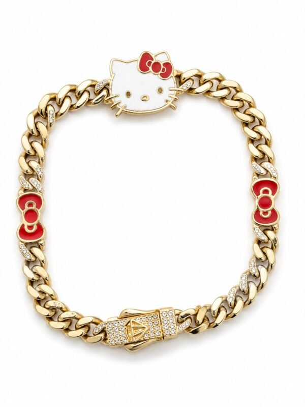 Manilla Cuban Link Hello Kitty Cierre Monaco 10k Size 7.5'' Weight 6.9gr