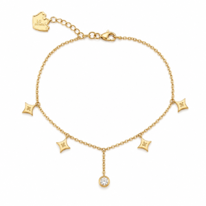 Manilla Fancy Estrellas Anier 14k Size 7'' Weight 3.1gr