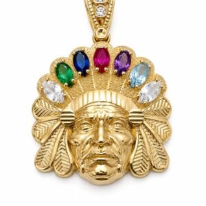 Dije Indio Colores 14k Weight 11.6gr