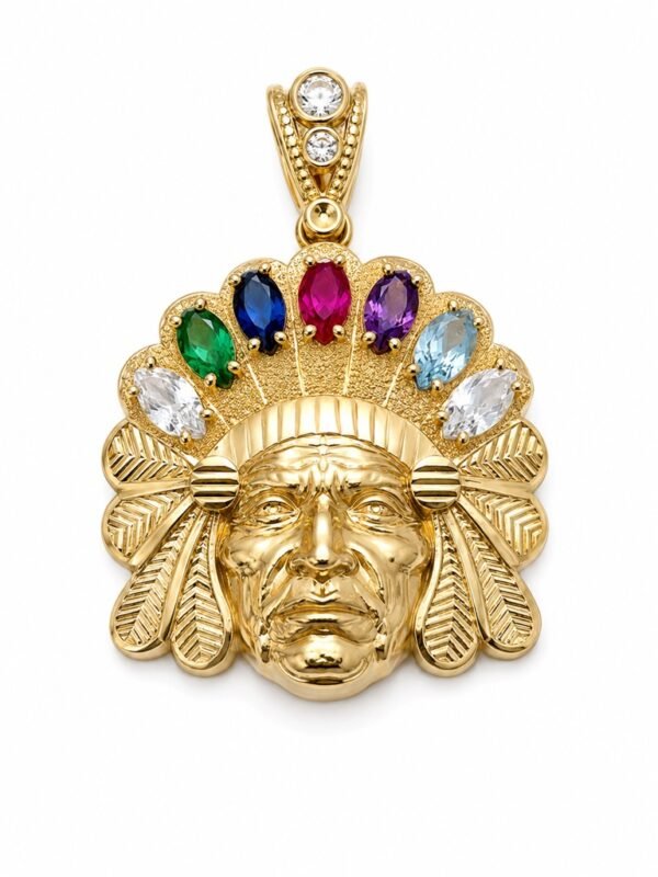 Dije Indio Colores 14k Weight 11.6gr