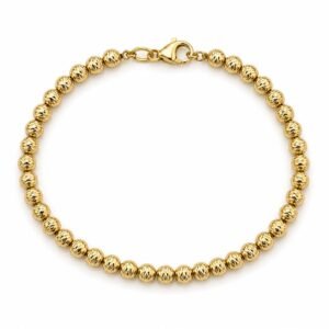 a03dd49b-74ec-413c-62f9-08dee72f1c84.jpeg Manilla Estilo Balines Corte Diamantado Gruesa 10k Rose 10k Size 7'' Weight 3.6gr