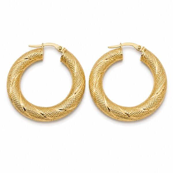 argollas Nevadas Gruesa Rose 10k Weigth 3.6gr 3''