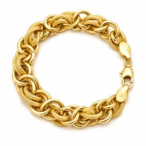 a32455fd-781c-4ea7-6331-08dee72f1c84.jpg Manilla Bizantino extra Gruesa Rose 14K Size 7'' Weight 20.7 gr