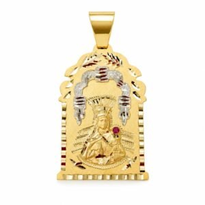 Dije Santa Barbara Piedra Roja Casa Rose 10k Weight 7.3gr