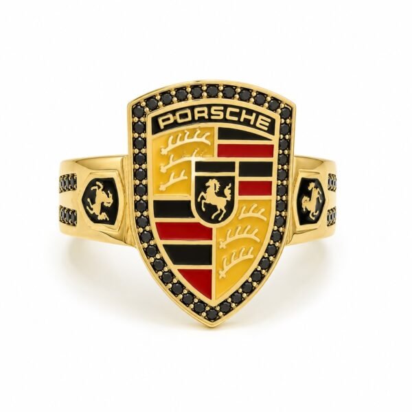 Anillo De Hombre Logo Porsche 14k Size 10 Weight 8.4gr