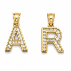Dije Letra R/ A 10K Weight 0.6gr