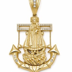 Dije Ancla Timon V. Caridad CZ 14k Weight 7.9gr