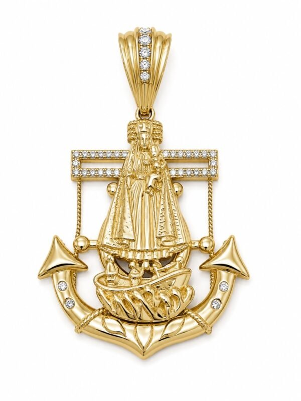 Dije Ancla Timon V. Caridad CZ 14k Weight 7.9gr