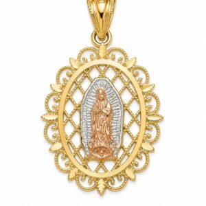 Dije Oval Virgen Mini 10K Weight 0.8gr
