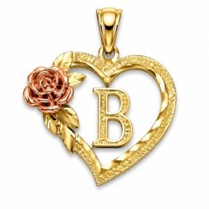 Dije Letra Corazon B 14k Weight 0.8gr