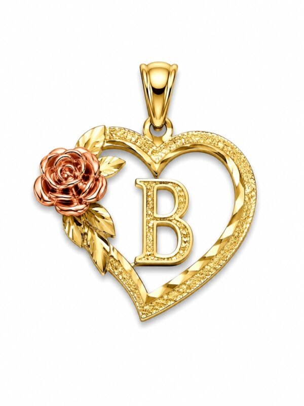 Dije Letra Corazon B 14k Weight 0.8gr