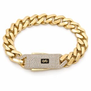 Manilla Monaco 10k Size 8'' x 11.5mm Weight 14.9gr