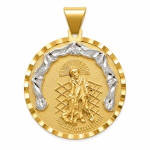 Dije St. Lazaro Placa Mini Ros 10k  Weight 2.5gr