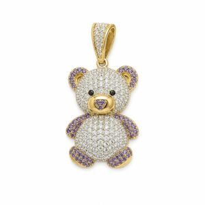 Dije Oso CZ Purpura 10k Weight 4gr