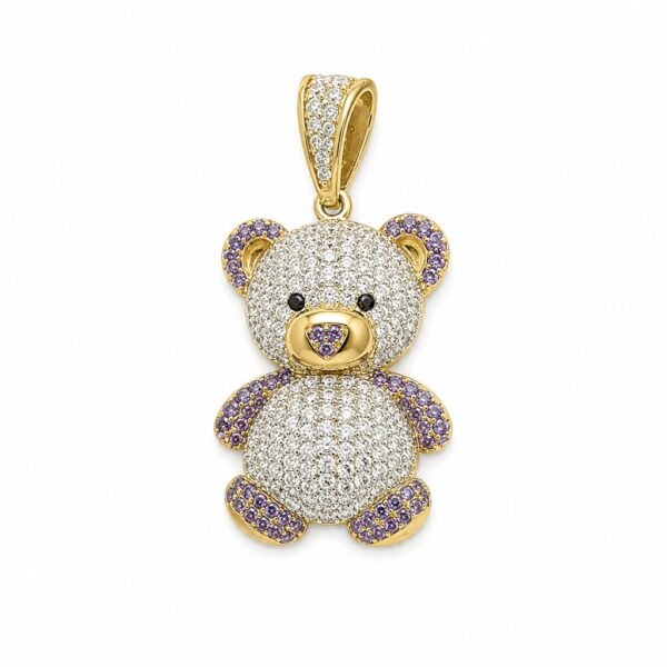 Dije Oso CZ Purpura 10k Weight 4gr