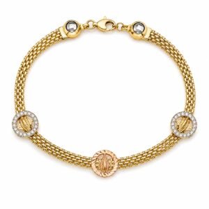 Manilla Malla Mini Religioso cz 14k Weight 5.6gr Size 7