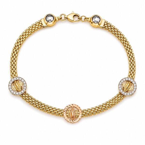 Manilla Malla Mini Religioso cz 14k Weight 5.6gr Size 7