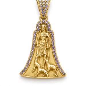 Dije San Lazaro Pave Lila 10k Weight 2.1gr