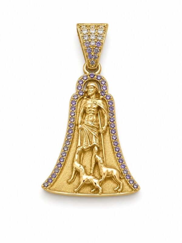 Dije San Lazaro Pave Lila 10k Weight 2.1gr