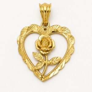 d3e4ea4c-2d20-4421-91ab-08deee00cdd5.jpg Dije Corazon Flor Rosa Dentro Ros 10k Weight 1.7gr
