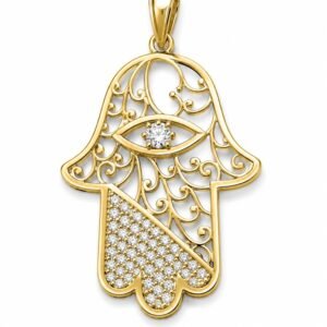 Dije Mano Fatima CZ 10k Weight 2.9gr