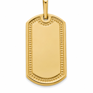 Dije Placa Semi Solida Semi Ovalada 10k Weight 2.5gr
