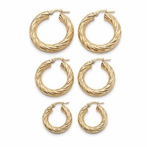 argollas Trio PromoTorcidas Pulidas Rose 10k Weigth 13.6gr