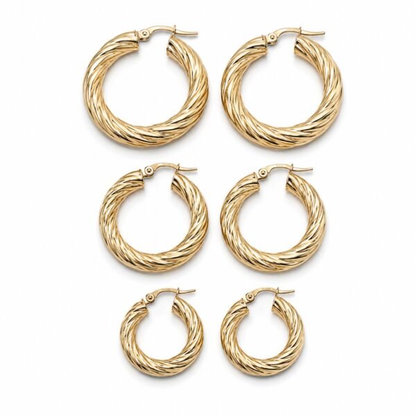 argollas Trio PromoTorcidas Pulidas Rose 10k Weigth 13.6gr