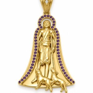 Dije San Lazaro Con Piedras 10k Weight 11gr K76270PL