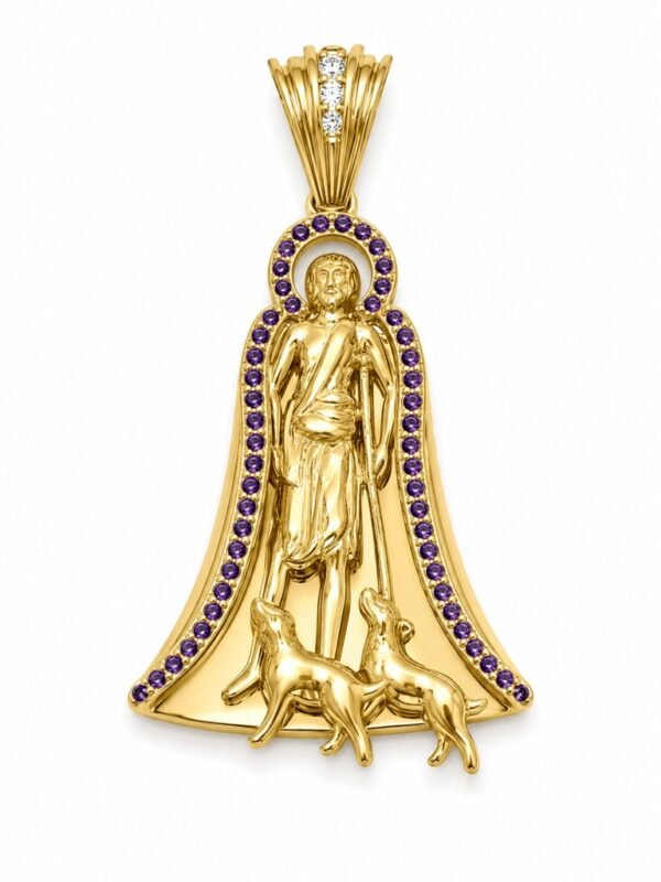 Dije San Lazaro Con Piedras 10k Weight 11gr K76270PL