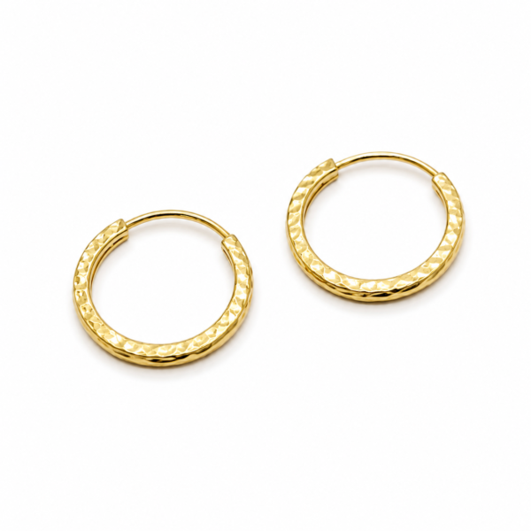argollas kids corte diamantado Anier 14k Weight 0.5 gr